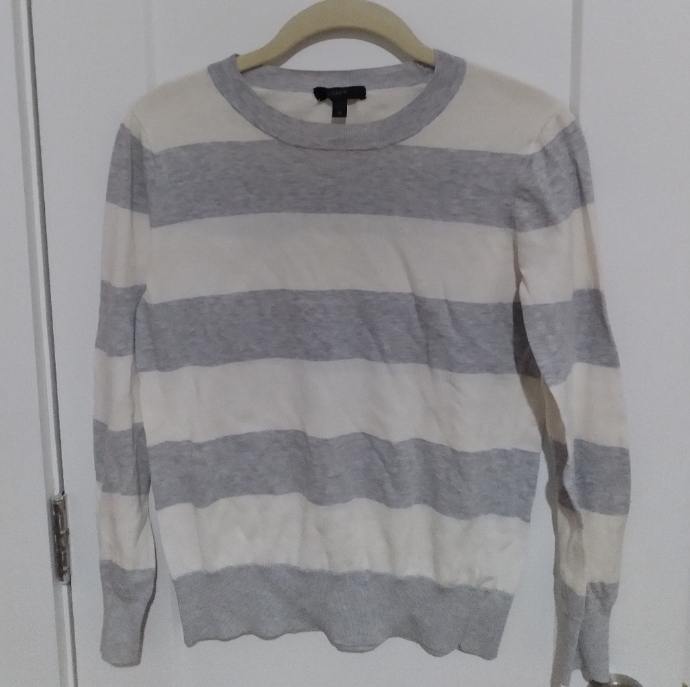Light Gray & White Sweater